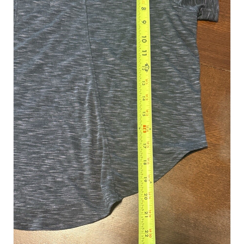 Joy Lab Womens Top Heathered Gray Short Sleeve Activewear #MQ20, Size Large - Picture 7 of 7